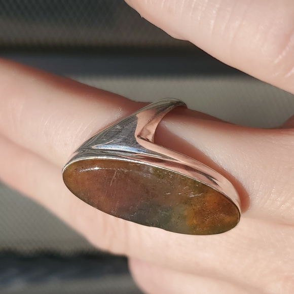 New Men's Bloodstone 925 Silver Ring. - Picture 5 of 12